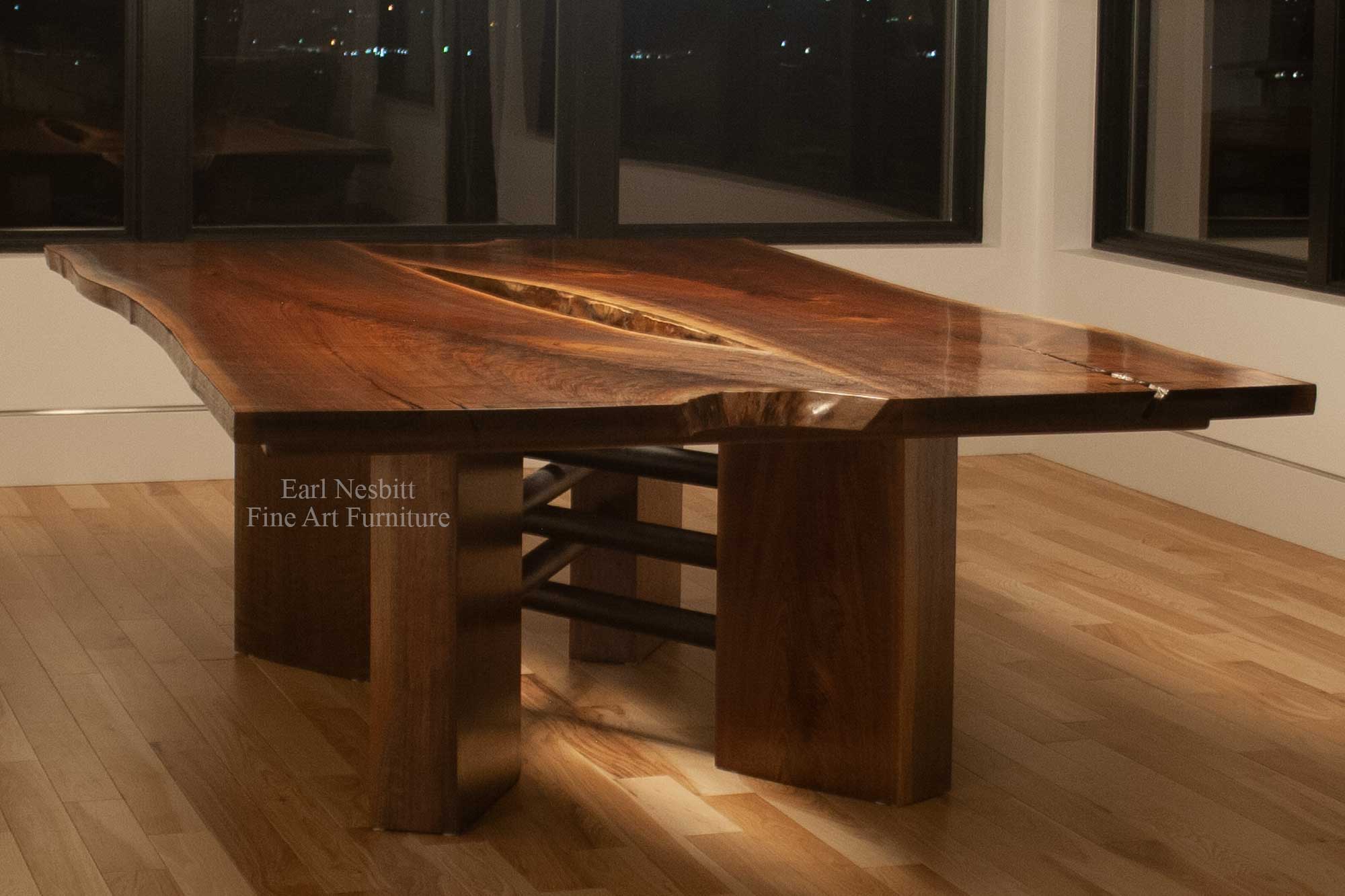 walnut slab table